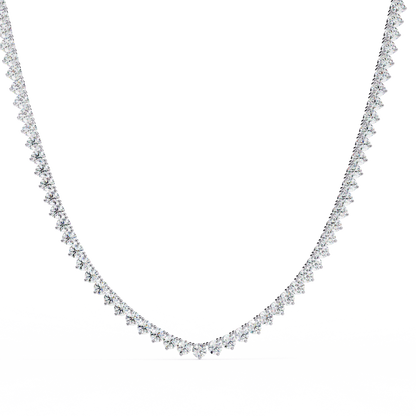 Round Cut 9.70 Ct  Natural & Lab Grown Diamond 18k Solid Gold   Channel Set Unisex Best Necklace For Daily Wear