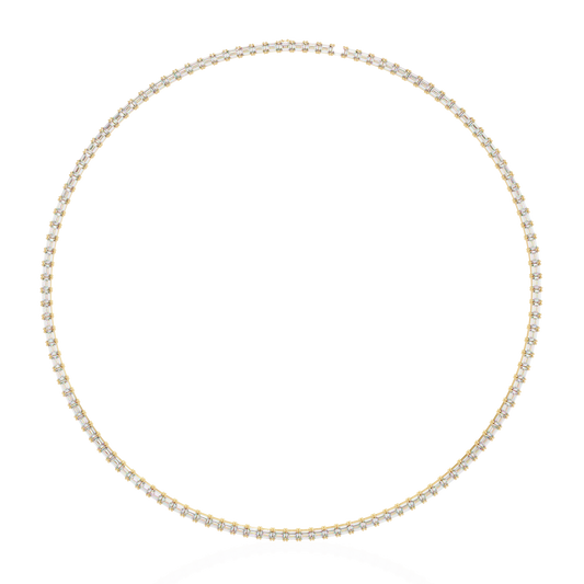 8.12 Ct Emerald Cut Lab Grown Handcrafted For Women Occasionally Wear Tennis Necklace