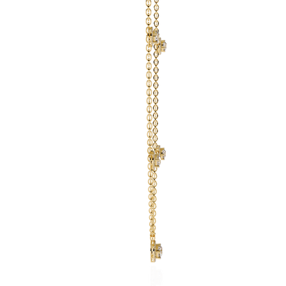 Stunning 4.72 Ct Round Cut Lab Grown Diamond Halo Style Elegant Party Wear Necklace