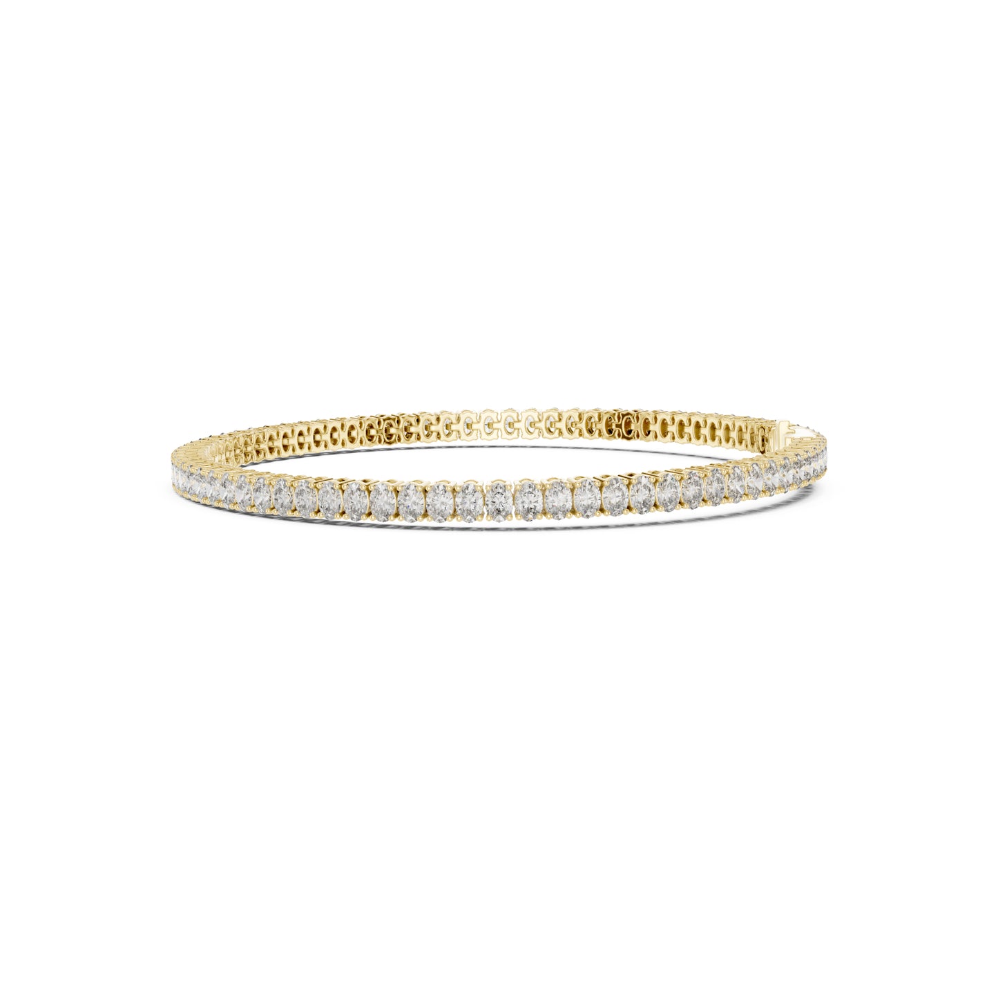 Prong Set 3.95Ct Oval Cut White Colorless Lab Grown Diamond Unique Hand Crafted Dainty Tennis Wedding Wear Bracelet - HIGHCARAT DIAMONDS