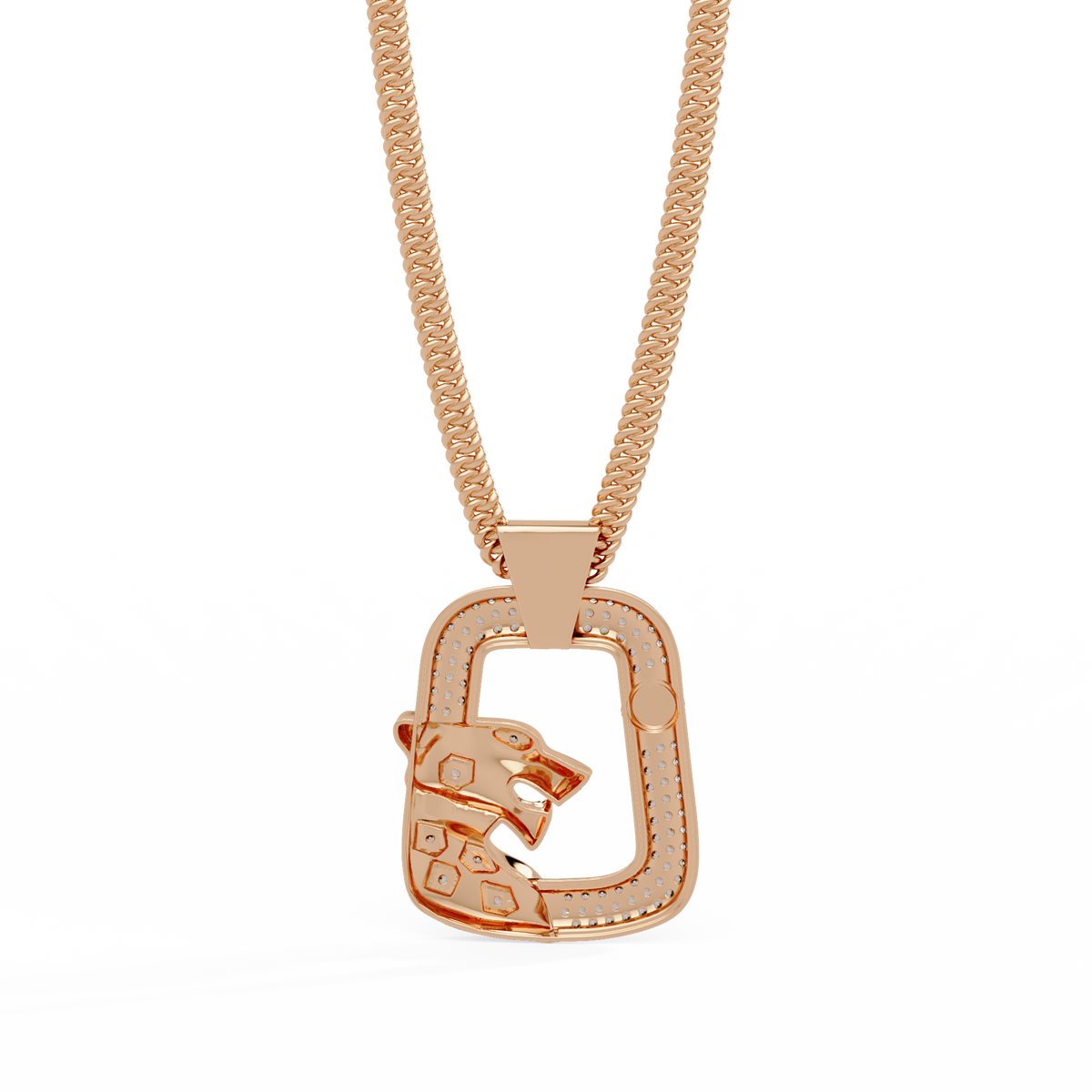 Panther Lock Carabiner Lab grown Diamond Pendant - HIGHCARAT DIAMONDS