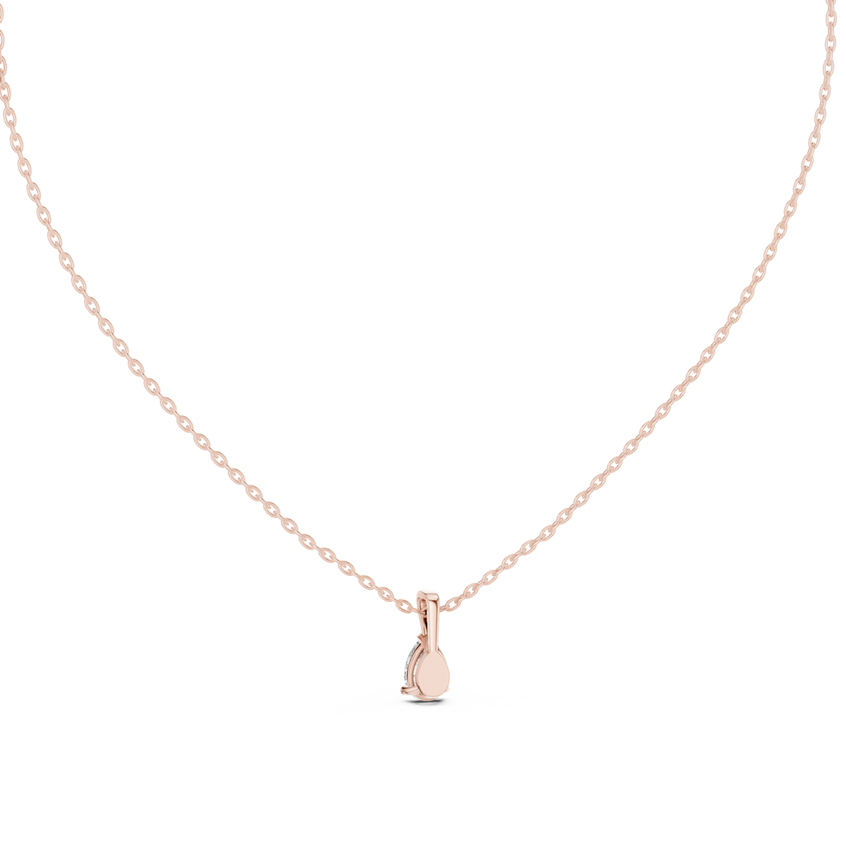 Elegant Pear Cut Labgrown Diamond Solitaire Pendant For Her In 14K Solid Yellow Gold - HIGHCARAT DIAMONDS