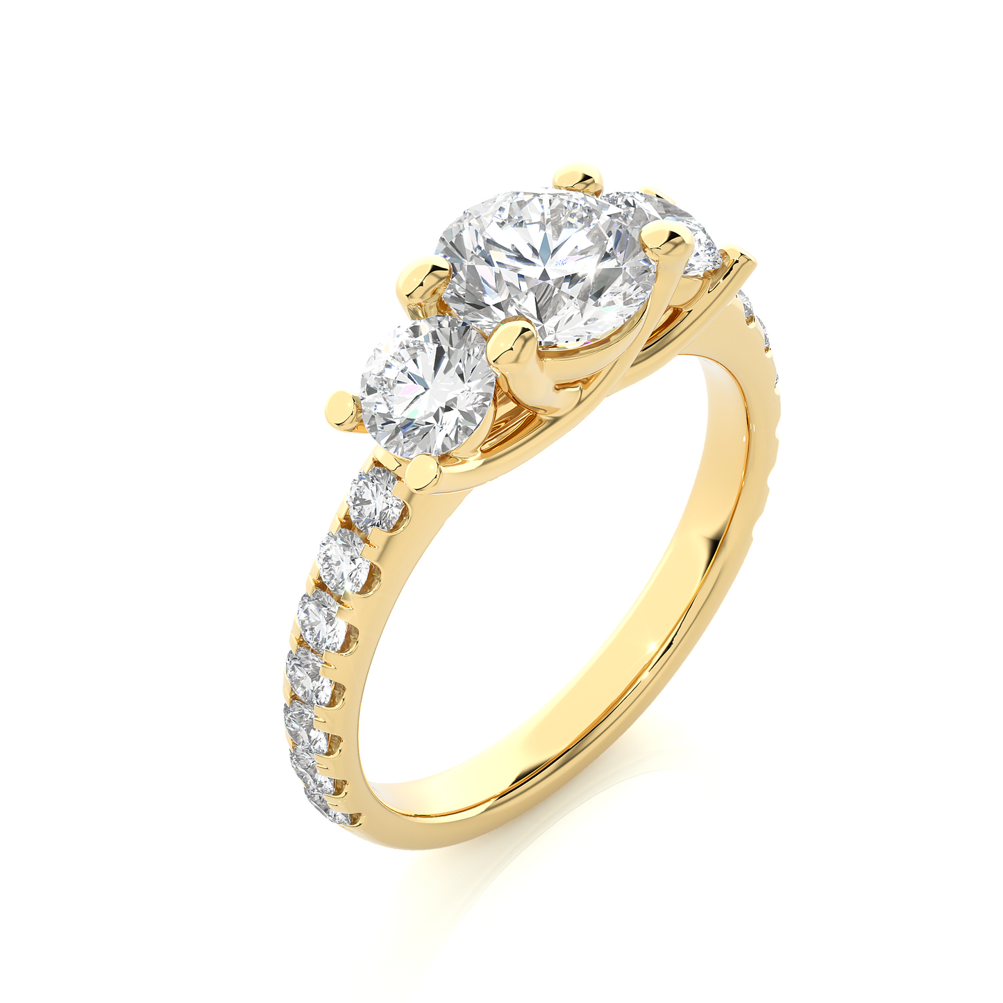 2.34 Carat Delicate Round Lab grown Diamond 14K Solid White Gold Diamond Ring for Women,