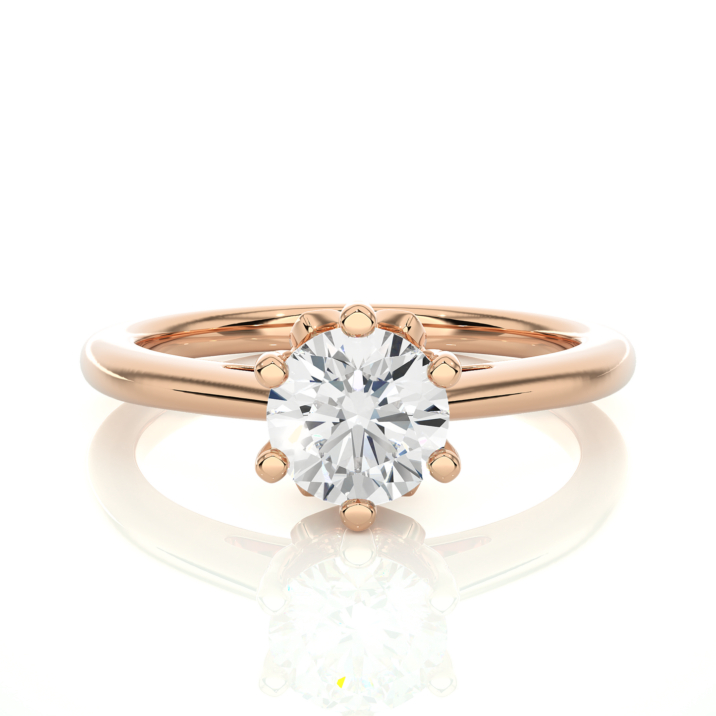Lab grown Round Cut Diamond Engagement Ring