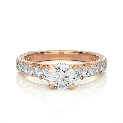 1.79 Ct Round Cut Lab Grown Diamond Fabulous 14K Accented Rings For Every Occasion,