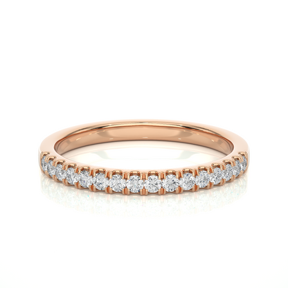 Labgrown Diamond Eternity Band Ring in 14K Solid Gold With Classic U-Prong Setting