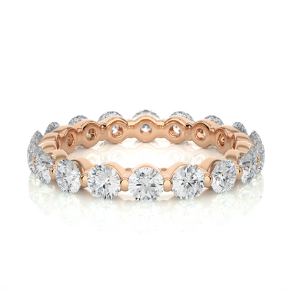 2.01 CT Round Natural & Lab Grown Diamond Very Classic Eternity Band Ring Perfect For Everyday Wear