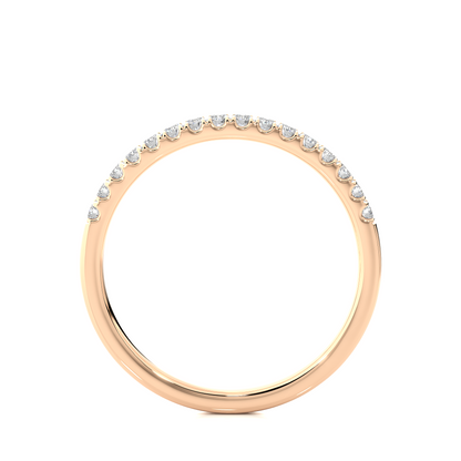 Labgrown Diamond Eternity Band Ring in 14K Solid Gold With Classic U-Prong Setting