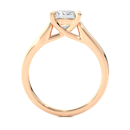 Princess Cut Lab Diamond Solitaire Engagement Ring