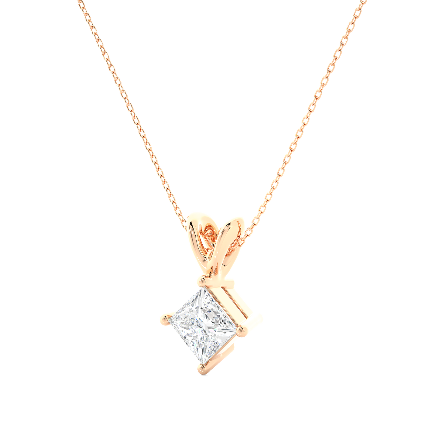 Elegant 0.50 Carat Diamond Solitiare Pendant Necklace Minimalist Gold Jewelry for Her