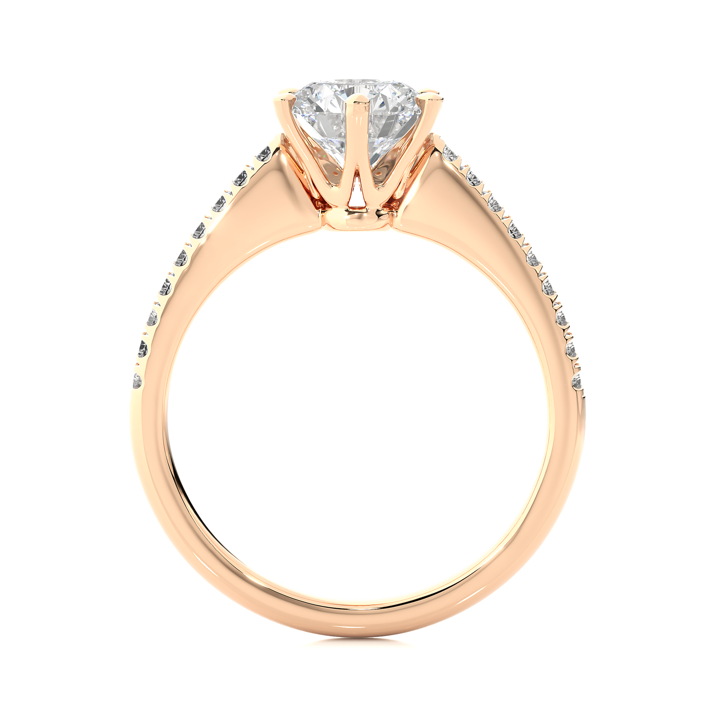 1.47 Carat Round Shaped Diamond Ring ,14K Solid Gold Luxury Diamond fabulous Ring For Her