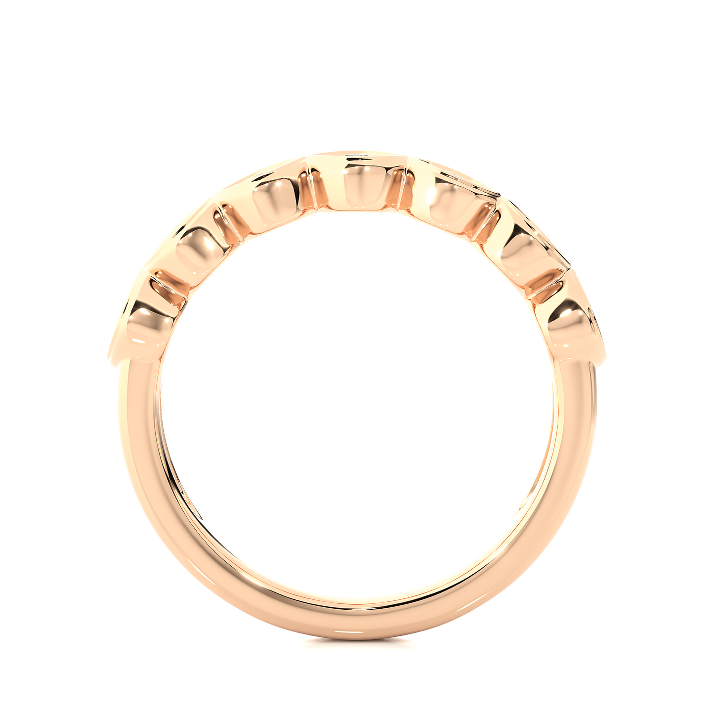 Round Lab-Grown Diamond Wedding Band Stunning Bezel Set Band For Women's In 18KT Solid Gold