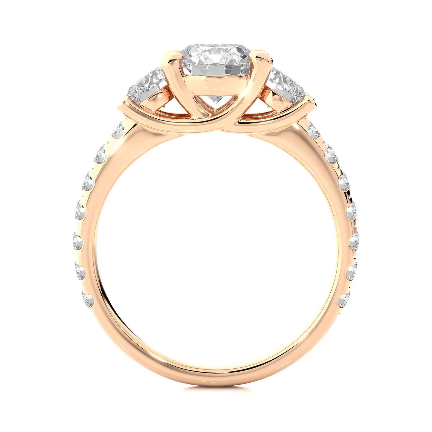 2.34 Carat Delicate Round Lab grown Diamond 14K Solid White Gold Diamond Ring for Women,