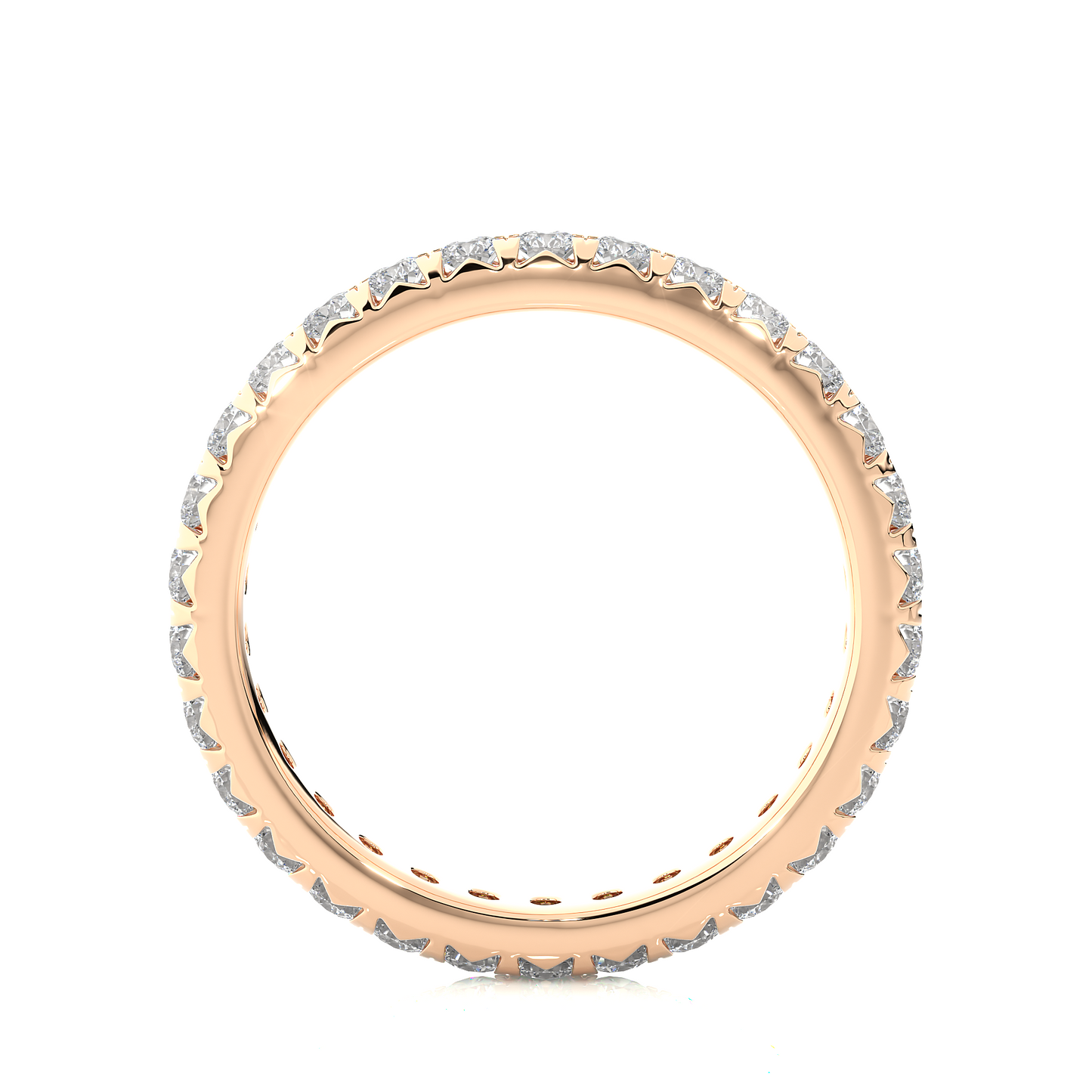 18k Solid Gold Natural or lab grown 1.04 Ct Round Diamond Full Eternity Wedding Band Gift For Her