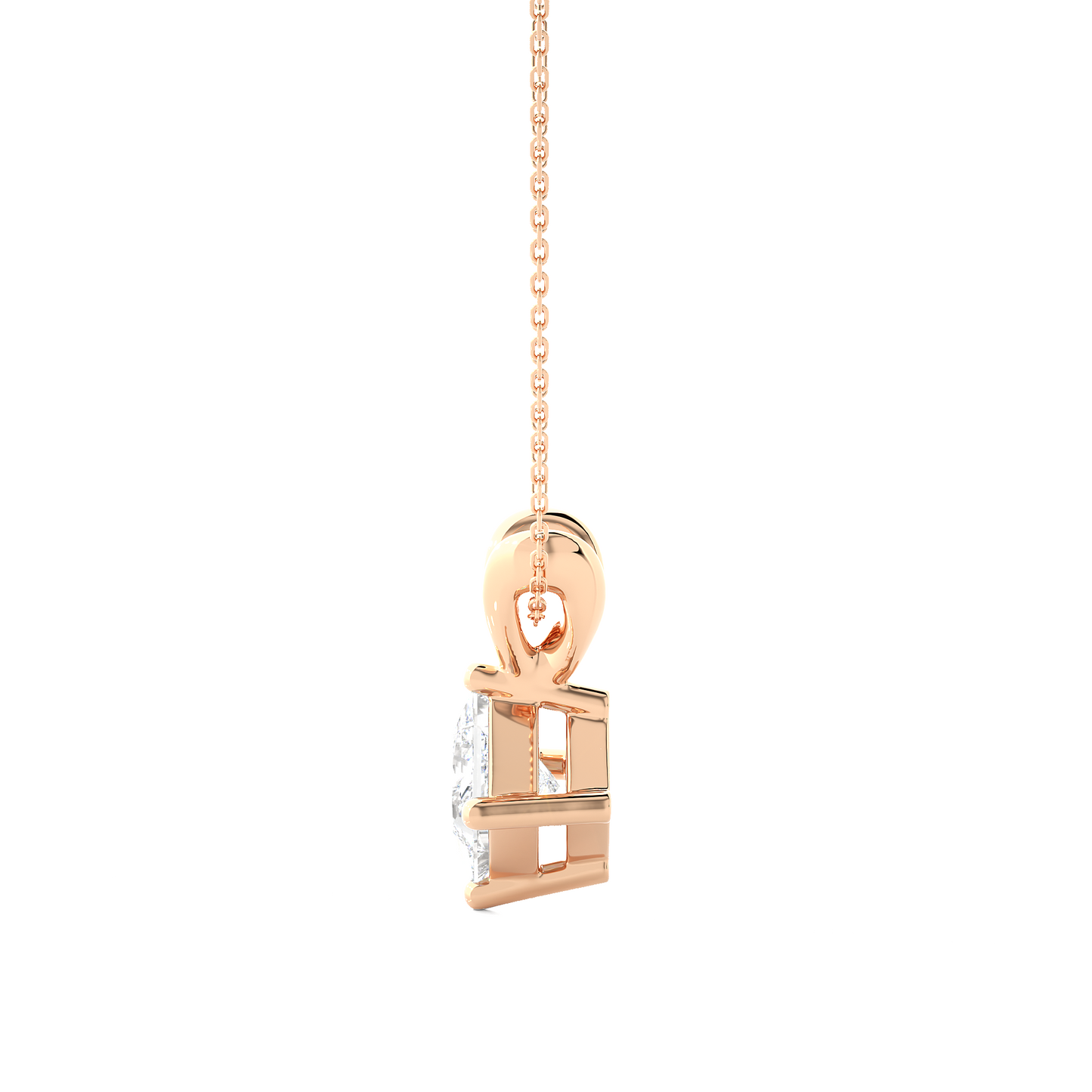 Elegant 0.50 Carat Diamond Solitiare Pendant Necklace Minimalist Gold Jewelry for Her