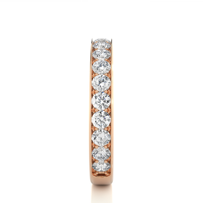 1.12 CT Minimalist Stackable Band Ring Elegant Everyday Jewelry With Round Labgrown Diamond