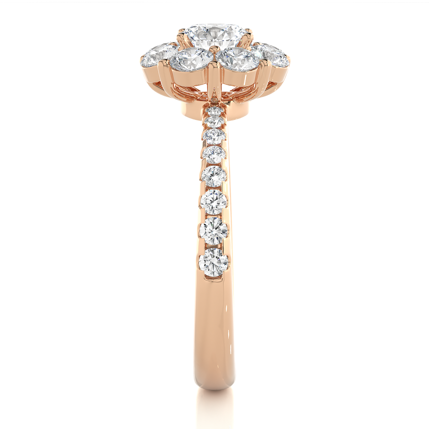 1.64 Carat Round Lab Grown Diamonds Timeless Accented Ring For Her, Also using daily wear