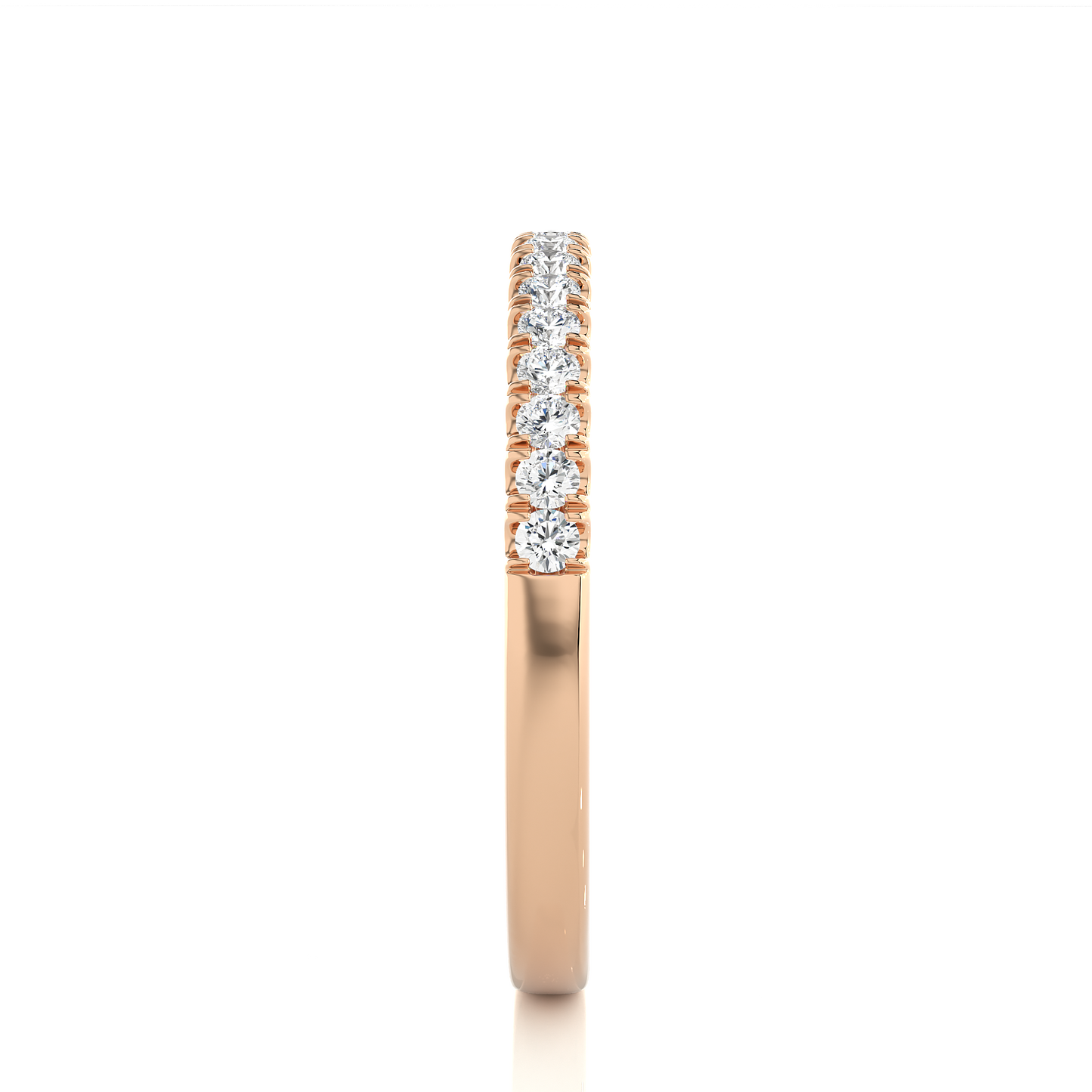 Labgrown Diamond Eternity Band Ring in 14K Solid Gold With Classic U-Prong Setting