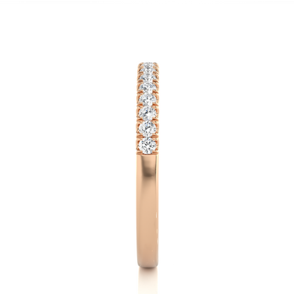 Labgrown Diamond Eternity Band Ring in 14K Solid Gold With Classic U-Prong Setting