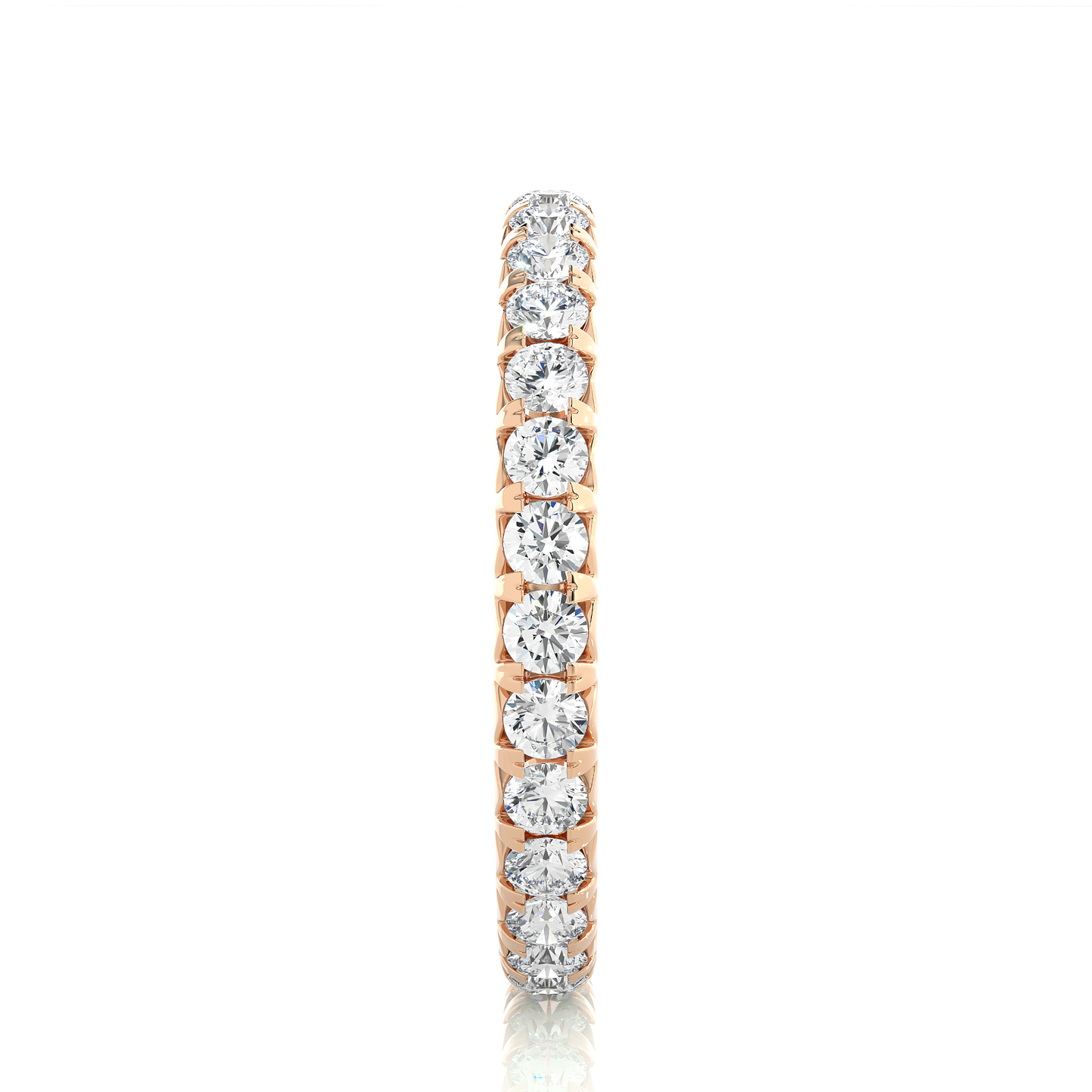 18k Solid Gold Natural or lab grown 1.04 Ct Round Diamond Full Eternity Wedding Band Gift For Her