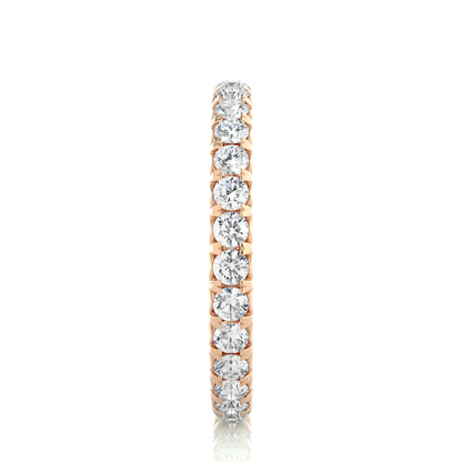 18k Solid Gold Natural or lab grown 1.04 Ct Round Diamond  Full Eternity Wedding Band Gift  For Her