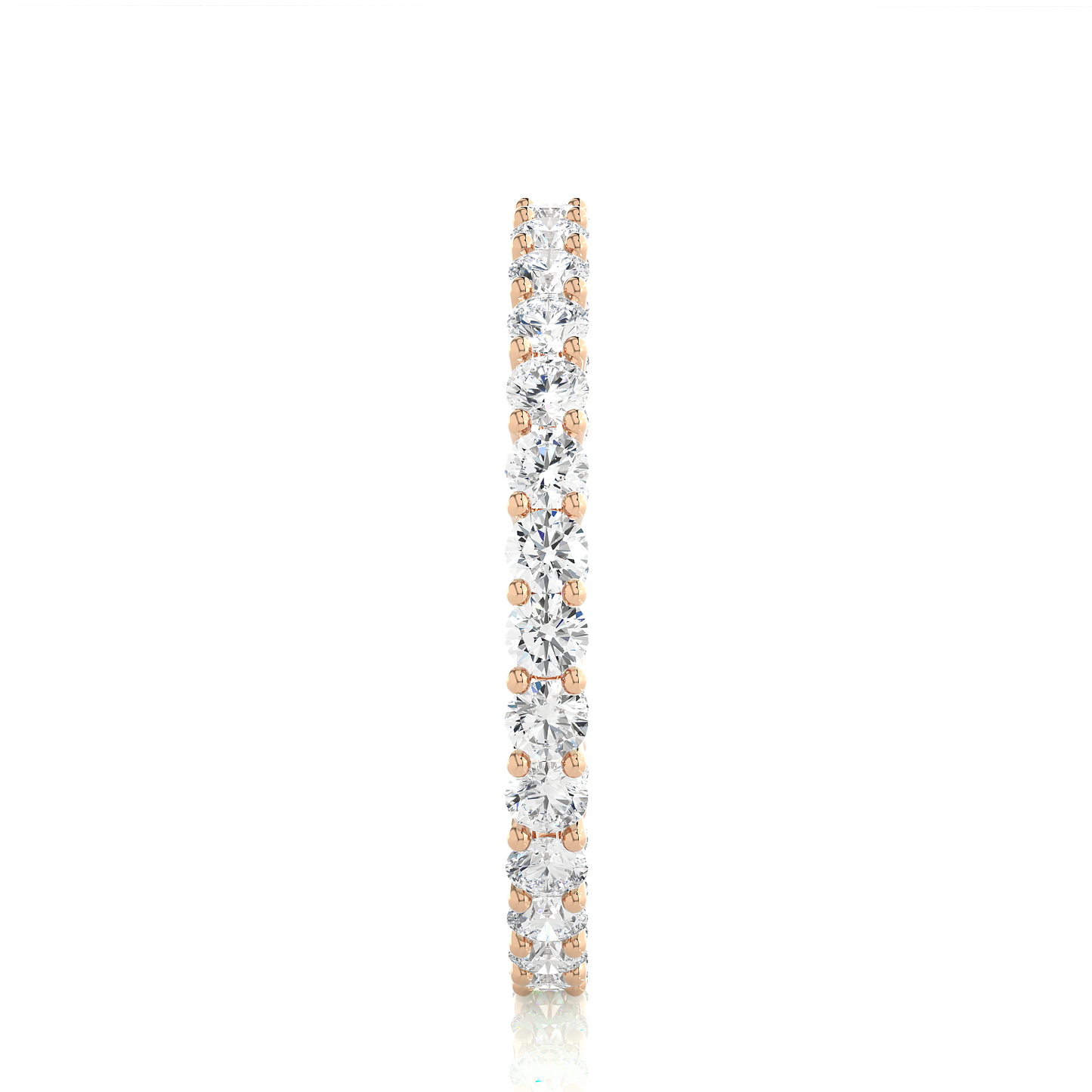 Full Eternity Wedding Band, Yellow Gold Stackable Bridal Matching Band For Her