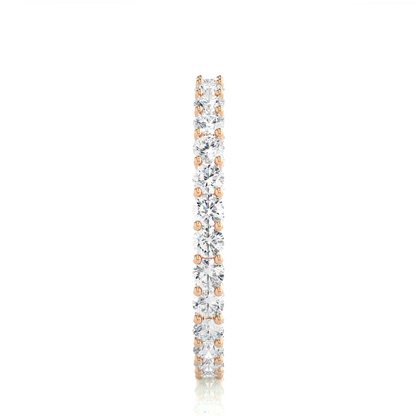 Full Eternity Wedding Band, Yellow Gold Stackable Bridal Matching Band For Her