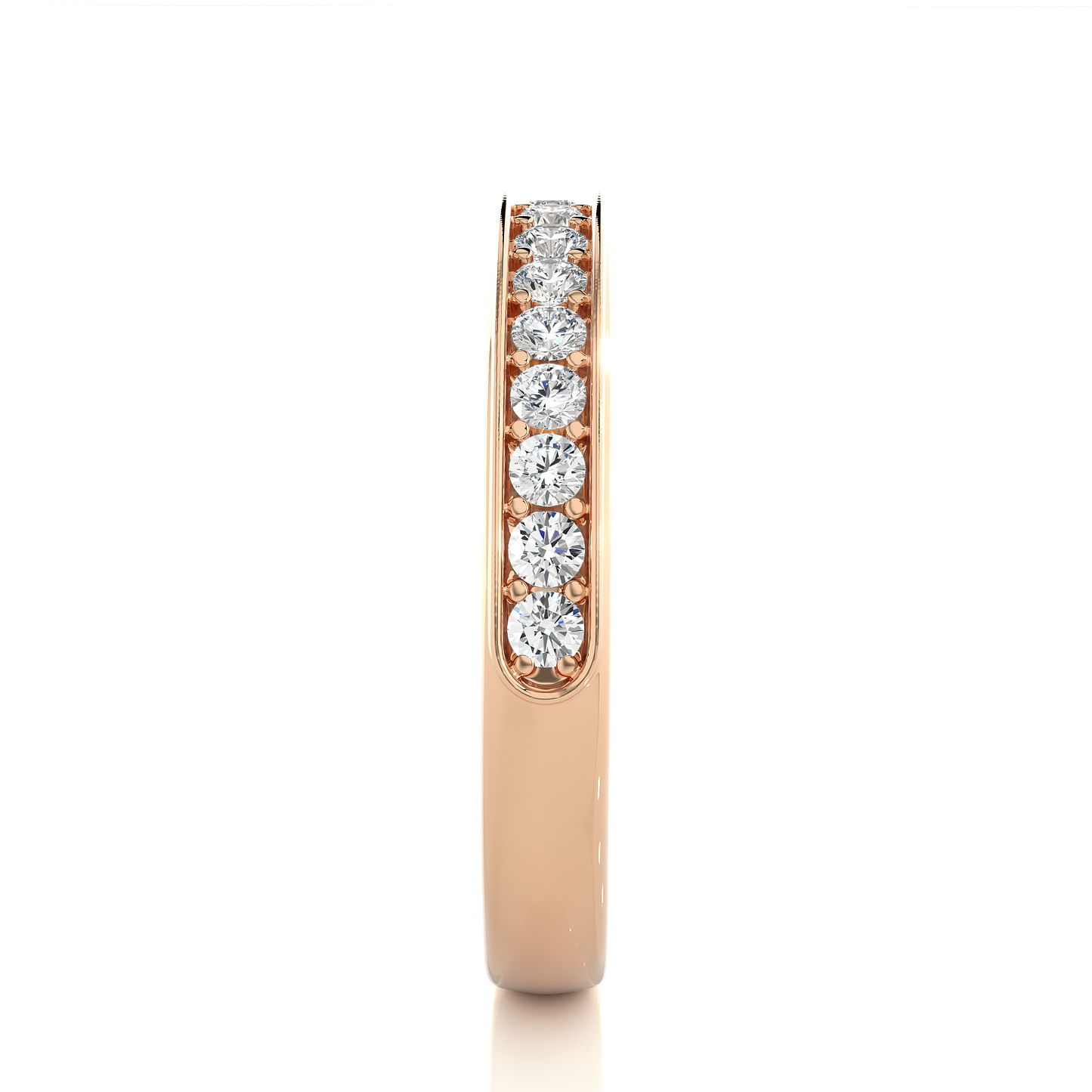 Full Eternity Round Shaped Wedding Band For Womens in 14K Solid With Natural Or Lab Diamonds