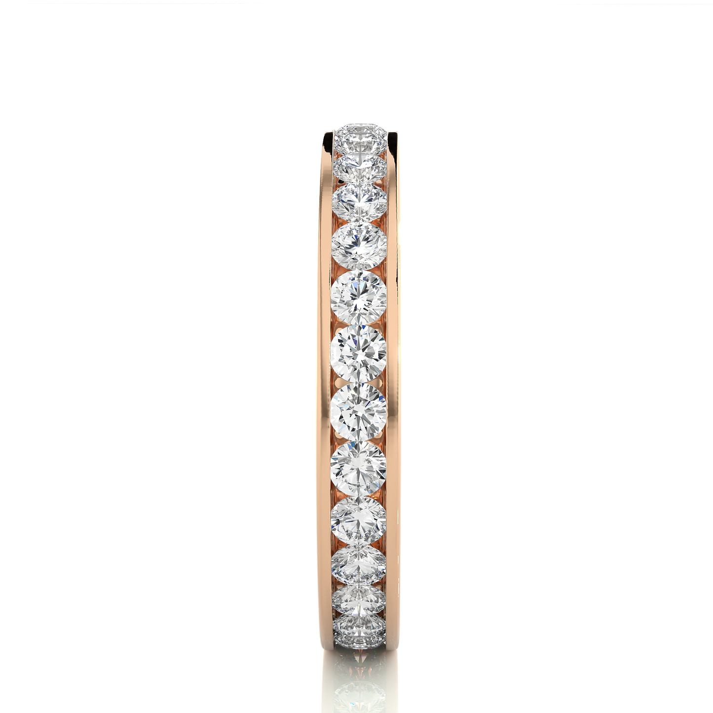 Round 1.20 Ct Lab Grown Diamond Channel Set Full Eternity Band Stunning and Symbolic Anniversary Jewelry for Her