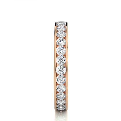 Round 1.20 Ct Lab Grown Diamond Channel Set Full Eternity Band  Stunning and Symbolic Anniversary Jewelry for Her