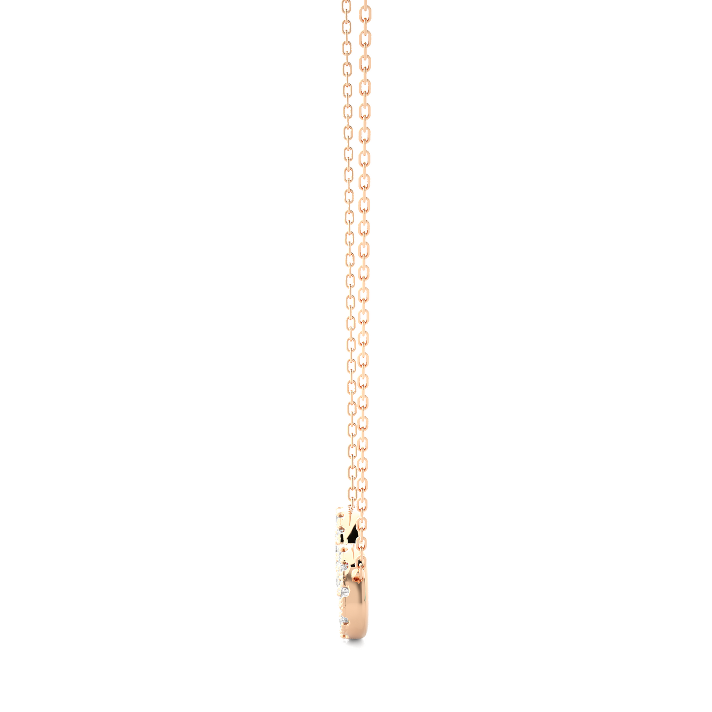 Infinity Diamond pendant In 14KT Gold Modern Round Pendant Necklace For Her