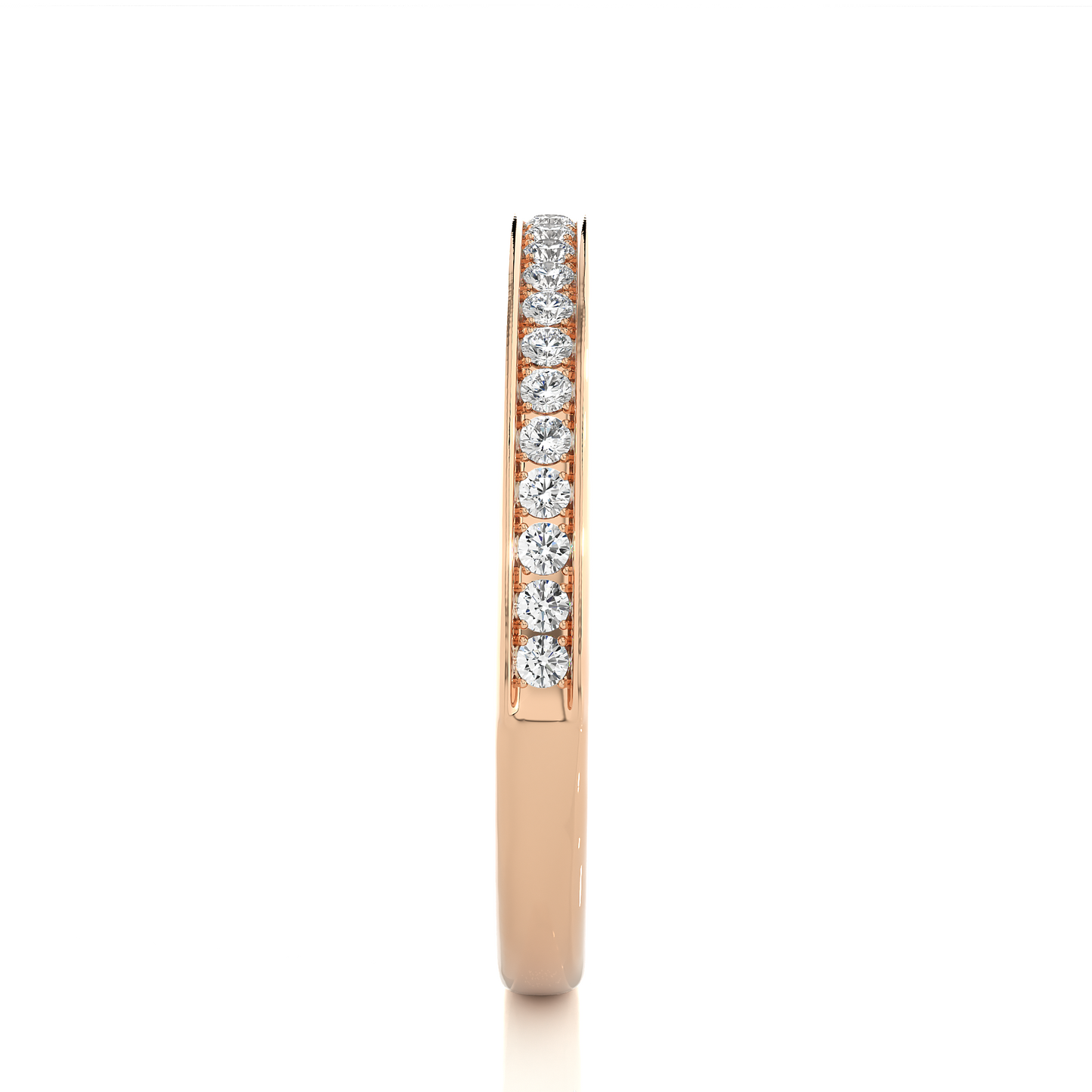 Round Cut Diamond Elegant Channel Set Eternity Wedding Band With Round Labgrown Diamonds