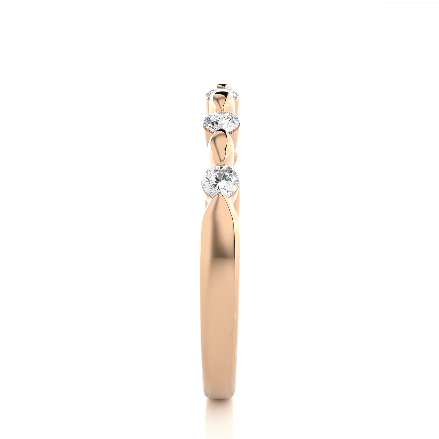 Vintage Inspired 0.26 CT Round Cut Diamond Eternity Band Wedding Ring Set For Women's