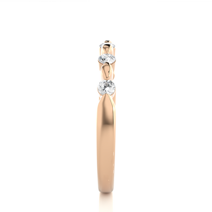 Vintage Inspired 0.26 CT Round Cut Diamond Eternity Band Wedding Ring Set For Women's