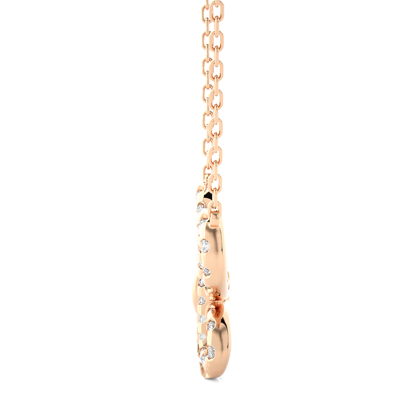 14K Solid Gold Butterfly Pendant with 0.31 CT Lab-Grown Diamonds Delicate Minimalist Jewelry