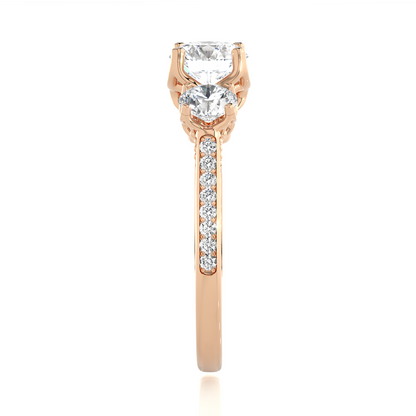 1.90 CT Round Cut Lab Grown Diamond  14K Solid  White Gold Proposal Ring For Her