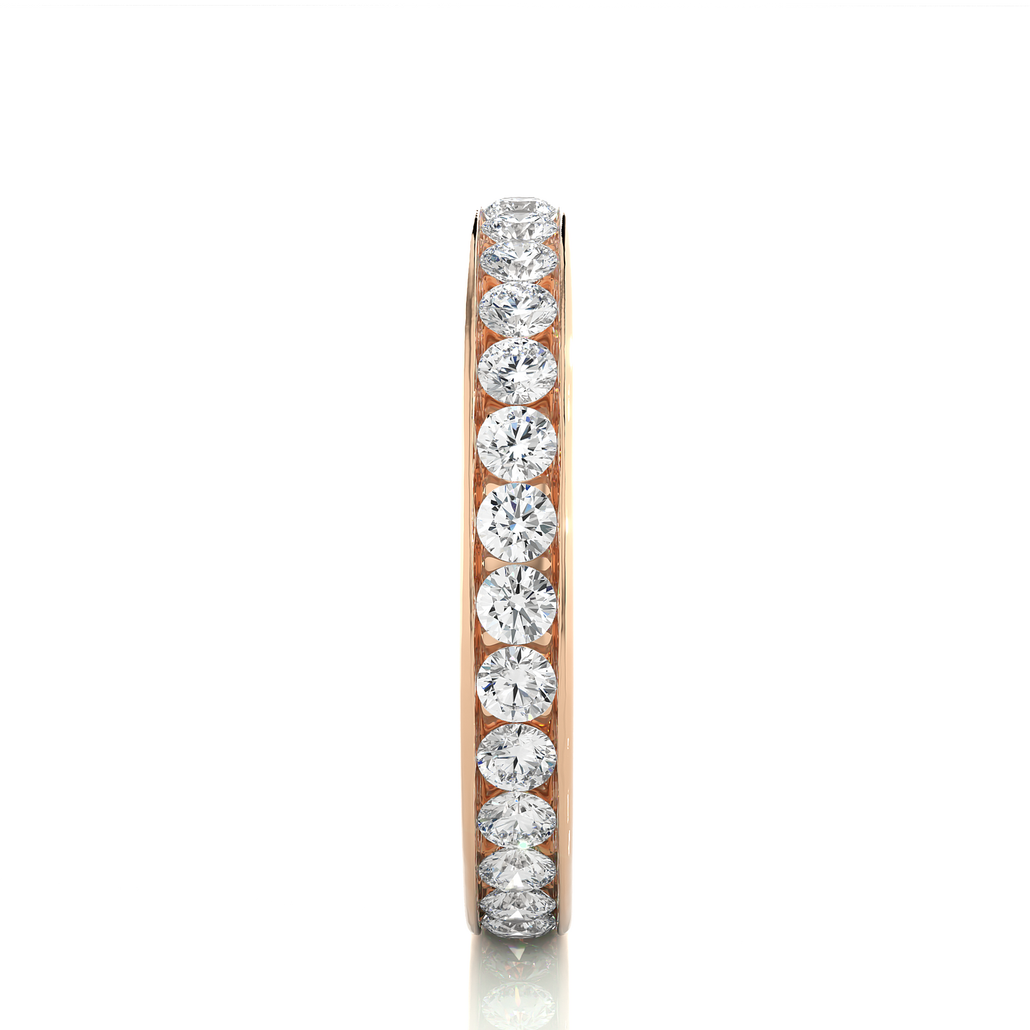 1.04 CT Round Shaped Classic Lab Grown/ Natural Diamond Eternity Band Ring Timeless Circle Of Sparkle