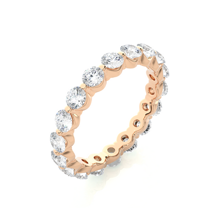 2.01 CT Round Natural & Lab Grown Diamond Very Classic Eternity Band Ring Perfect For Everyday Wear