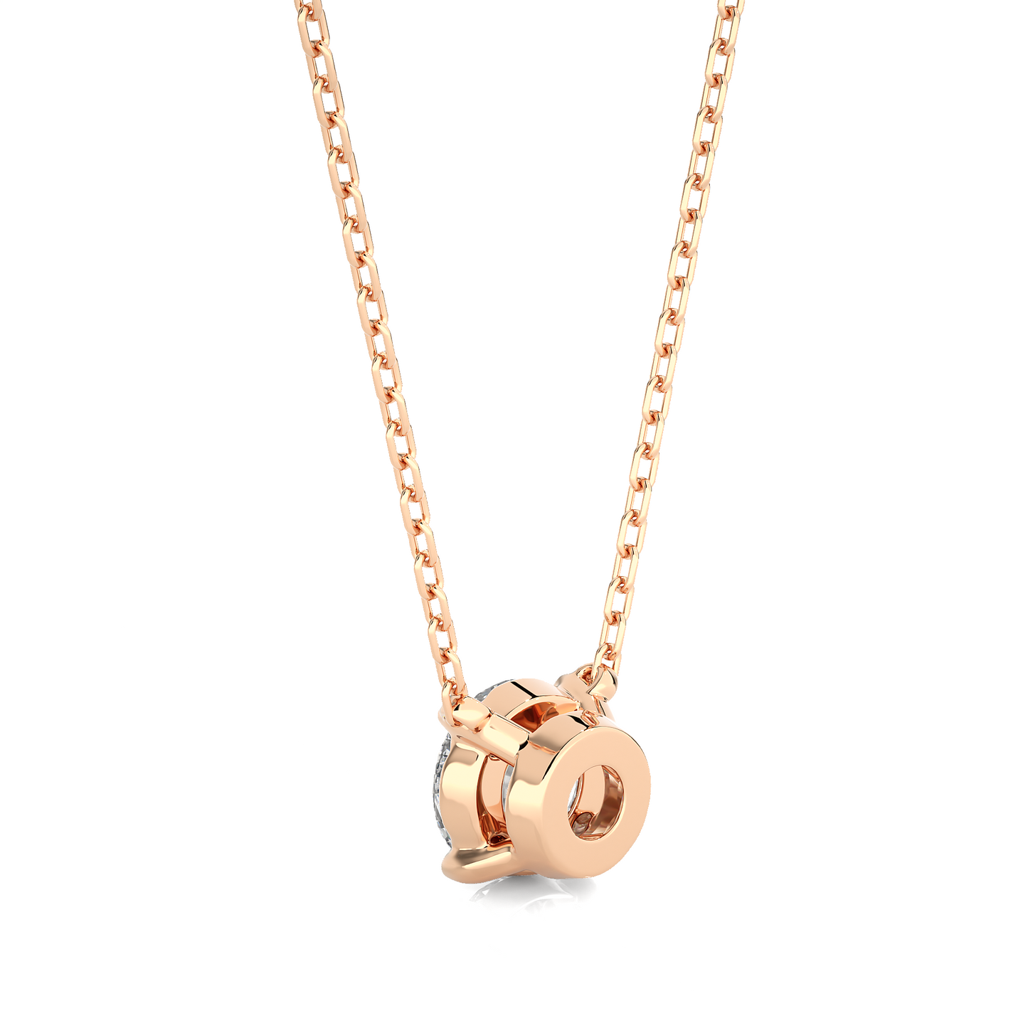 Handcrafted 14K Gold Labgrown Diamond Solitaire Pendant Necklace perfect gift for wife
