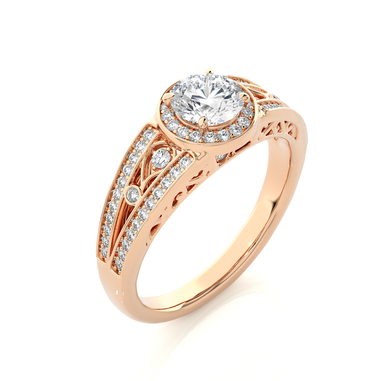 Round Cut Lab Grown Diamond Wedding Ring for Her, 14k-18k Solid Gold Options Available and Wear Everyday Basis