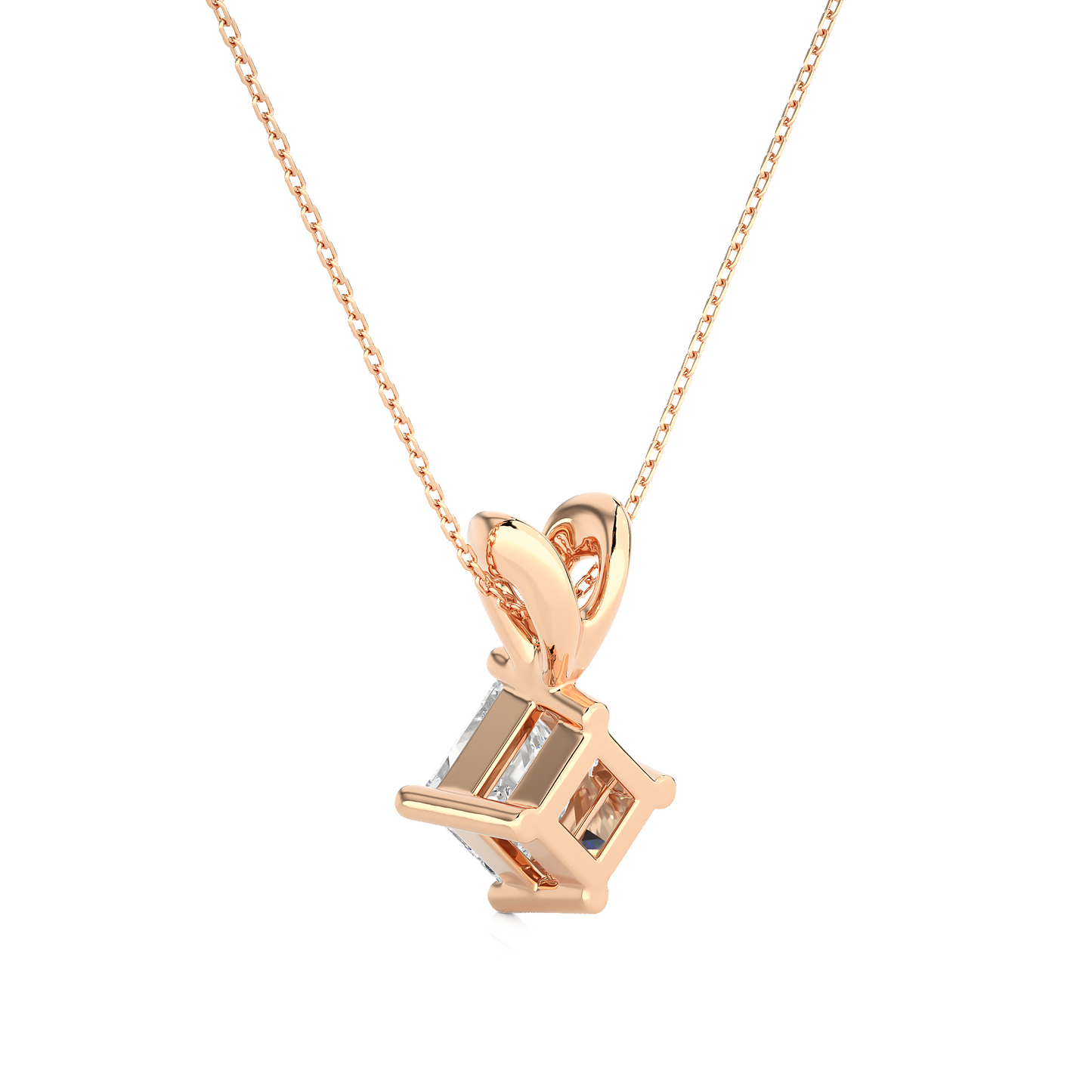 Elegant 0.50 Carat Diamond Solitiare Pendant Necklace Minimalist Gold Jewelry for Her