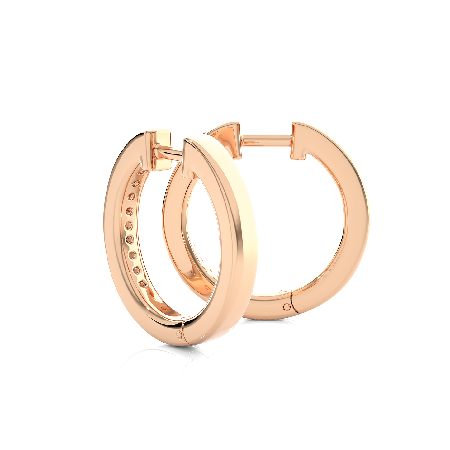 0.52 Carat Diamond Huggie Hoop Earrings For Women's Elegant Everyday Sparkle