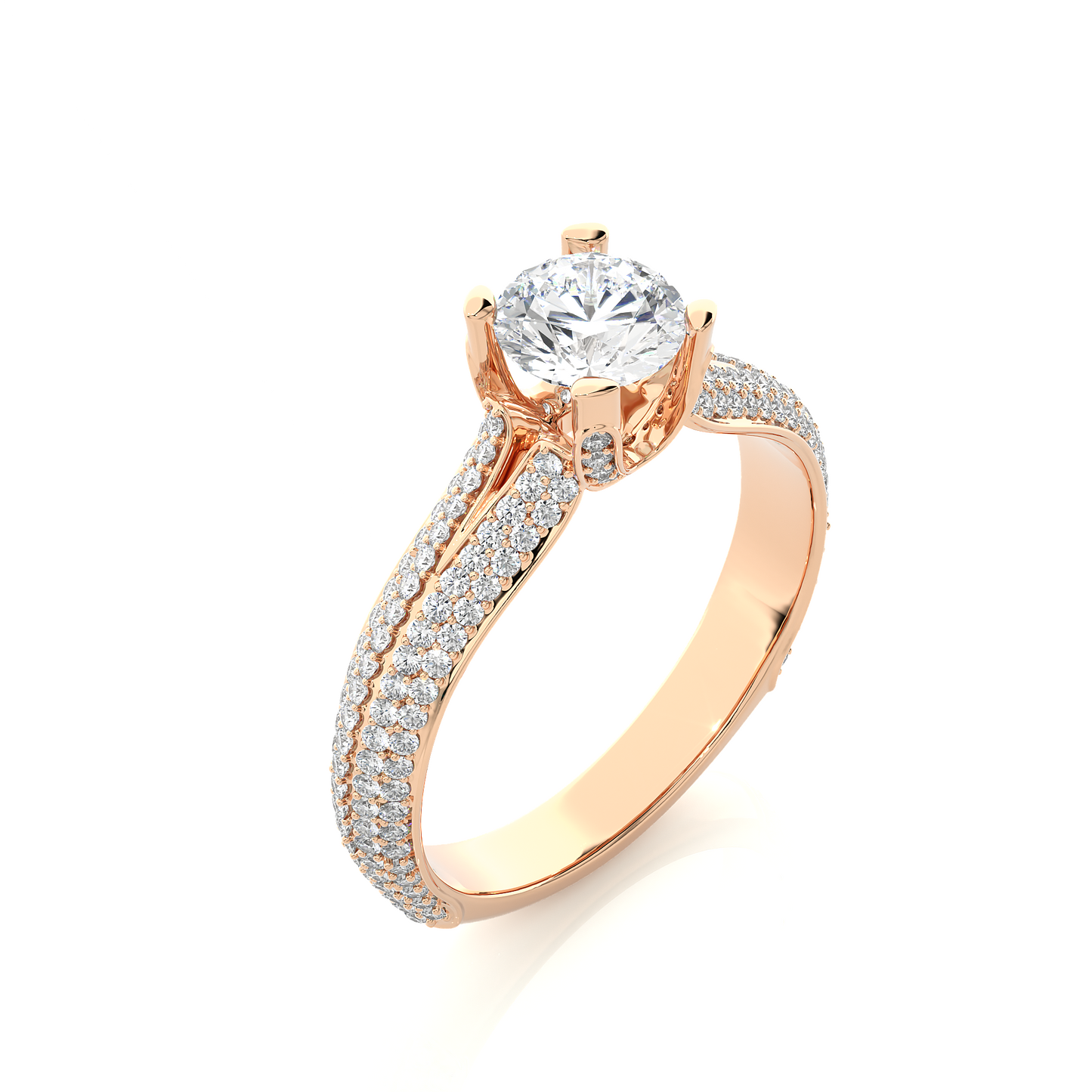 1.13 CT Colorless Round Shape Lab Grown Diamond Ring, 14K Solid Gold Perfect, Stunning proposal Ring