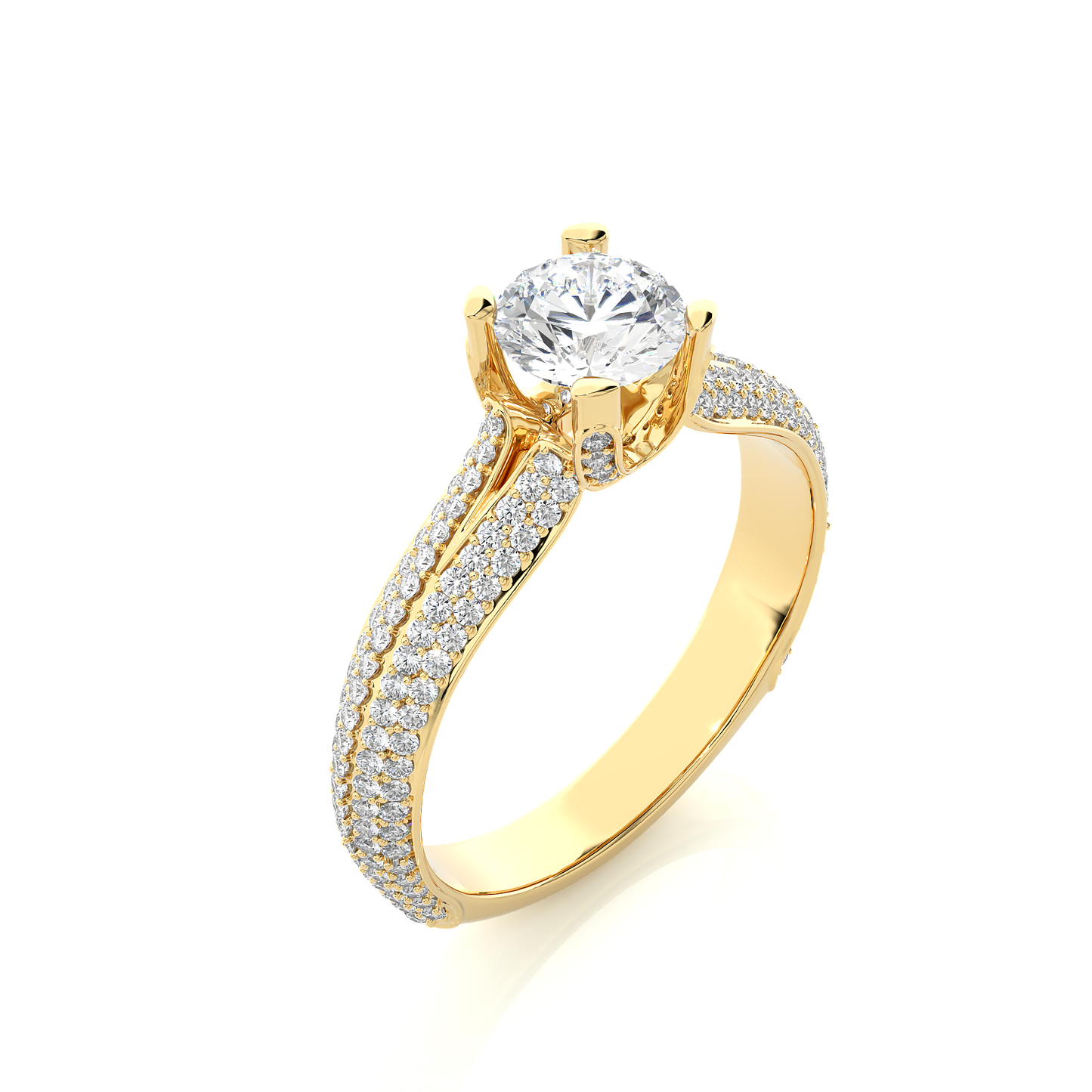1.13 CT Colorless Round Shape Lab Grown Diamond Ring, 14K Solid Gold Perfect, Stunning proposal Ring
