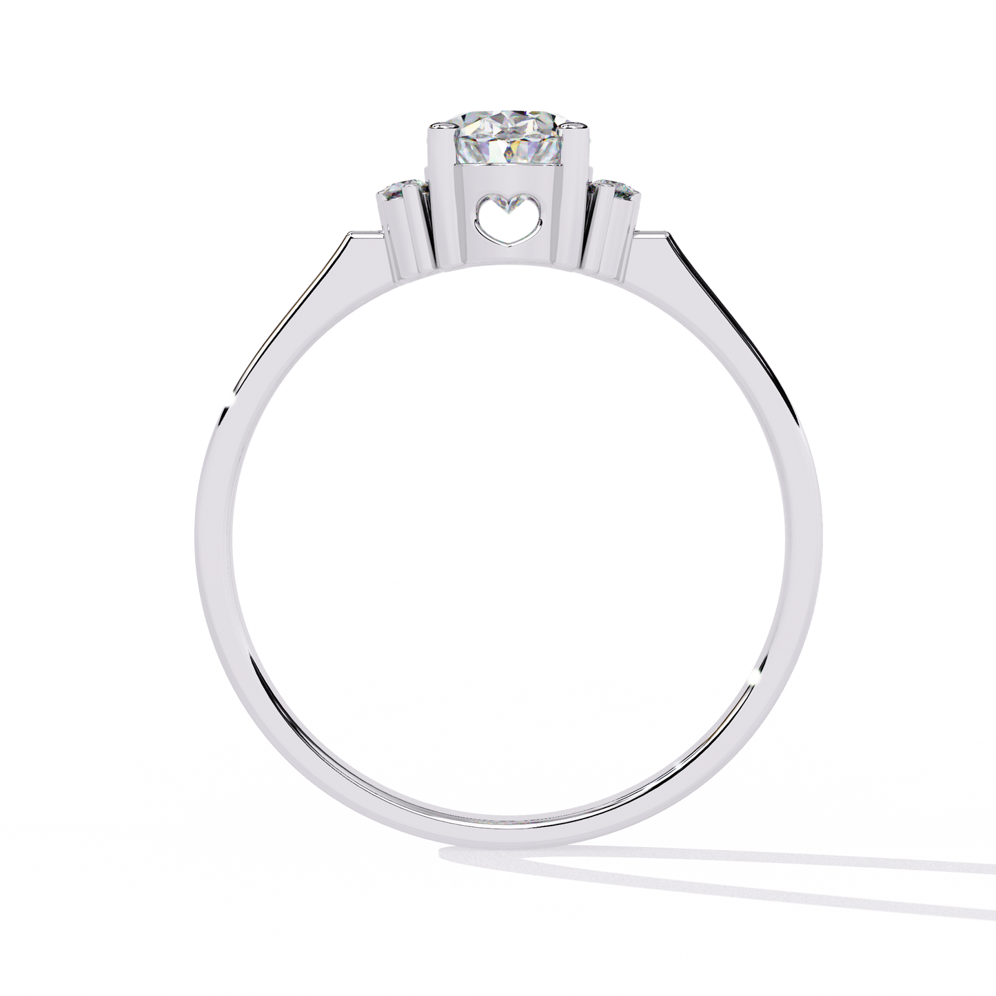 Oval And Round Cut Diamond Cluster Delicate Vantage Halo Style Dainty Minimalist Solitaire Ring