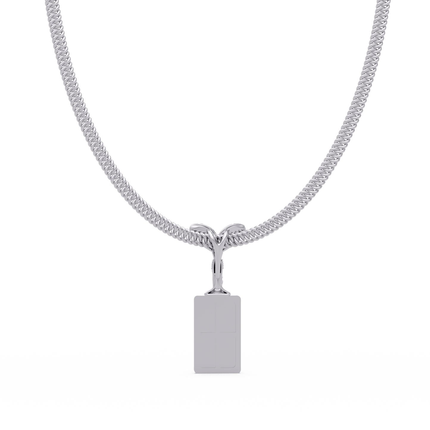 RR Logo Lab Grown Diamond Pendant Necklace - HIGHCARAT DIAMONDS