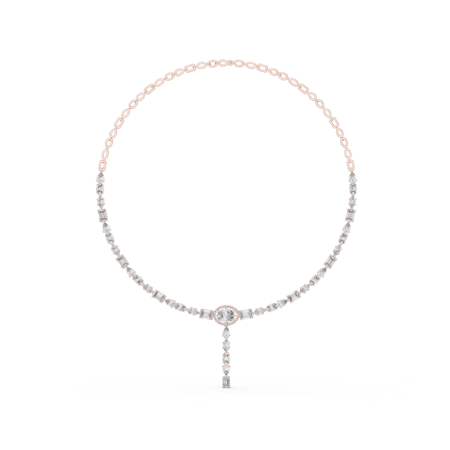 15.73 Ct 14k Solid Gold Lab Grown Diamond Graduation Diamond Necklace For Anniversary Gift