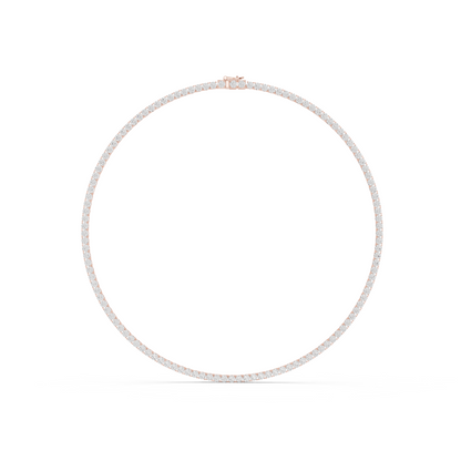 7.21 Ct Natural & Lab Grown Round Shape 10k Solid Gold Stunning Wadding Wear Diamond Necklace