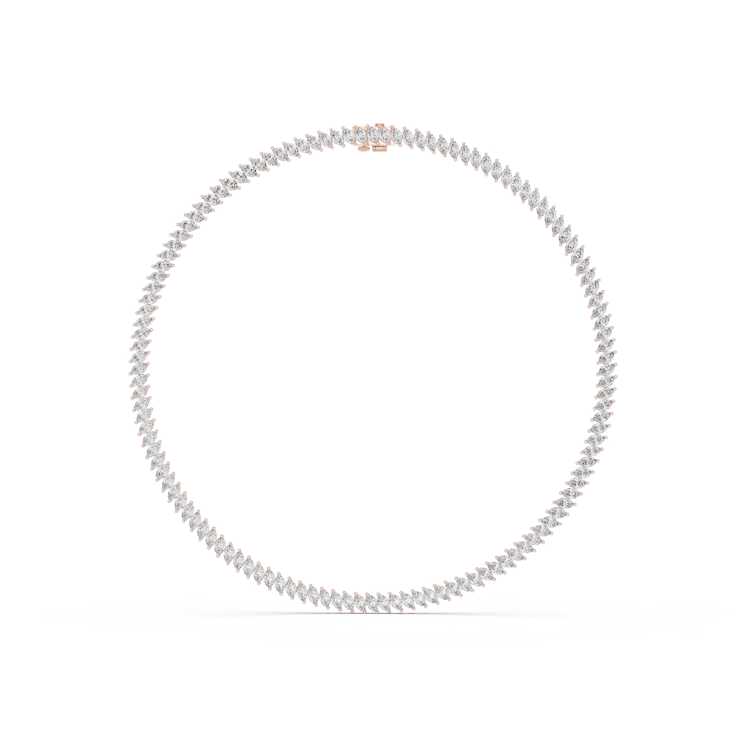 Marquise Cut Lab Grown & Natural Diamond Very Stunning And Classic Look Women Necklace For Her