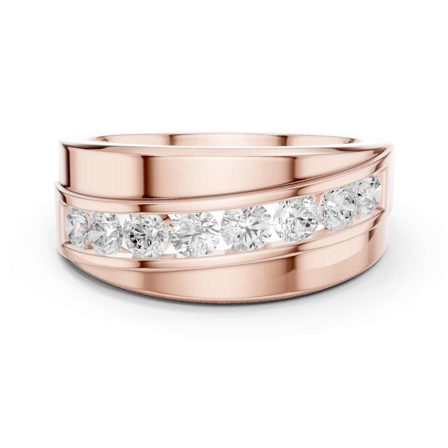 Lab Grown & Natural Round Shape Diamond Ethical Wear New Stunning Diamond Ring for Men